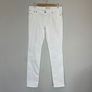 Prana Jeans Organic Cotton Blend Skinny Women's 14/32 White Kara Stretch